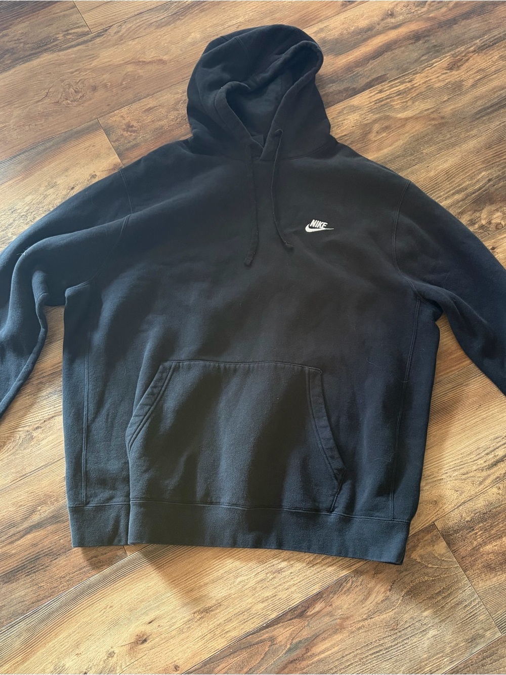 Nike Black Hoodie with White Nike Logo